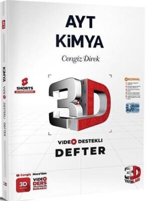 3D Yayınları AYT Kimya Video Destekli Defter 3D Yayınları AYT Kimya Video Destekli Defter