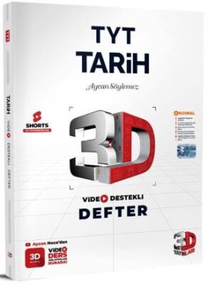 3D Yayınları TYT Tarih Video Destekli Defter 3D Yayınları TYT Tarih Video Destekli Defter