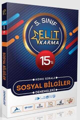 Elit Karma 5. Sınıf 15`li Konu Sıralı Sosyal Bilgiler Denemeleri