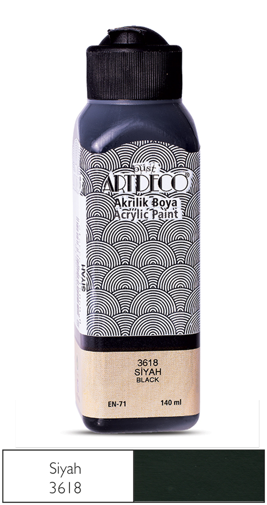 Artdeco Akrilik Boya 140 Ml Siyah