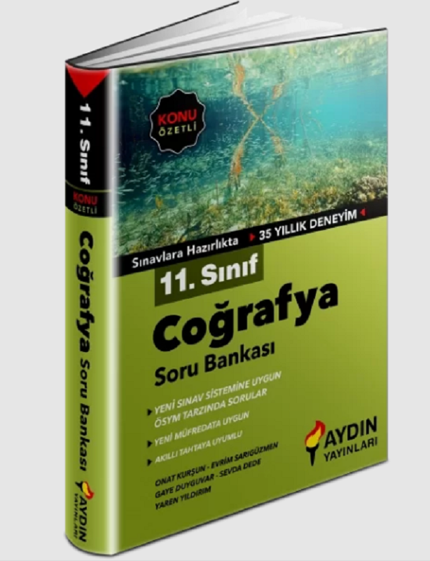 Aydın Yayınları   11. Sınıf Coğrafya Konu Özetli Soru Bankası