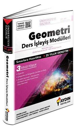 Aydın Yayınları   Üniversiteye Hazırlık Tyt - Ayt Geometri Ders İşleyiş Modülleri