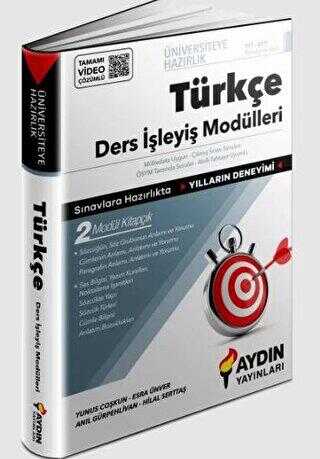 Aydın Yayınları   Üniversiteye Hazırlık Tyt Türkçe Ders İşleyiş Modülleri