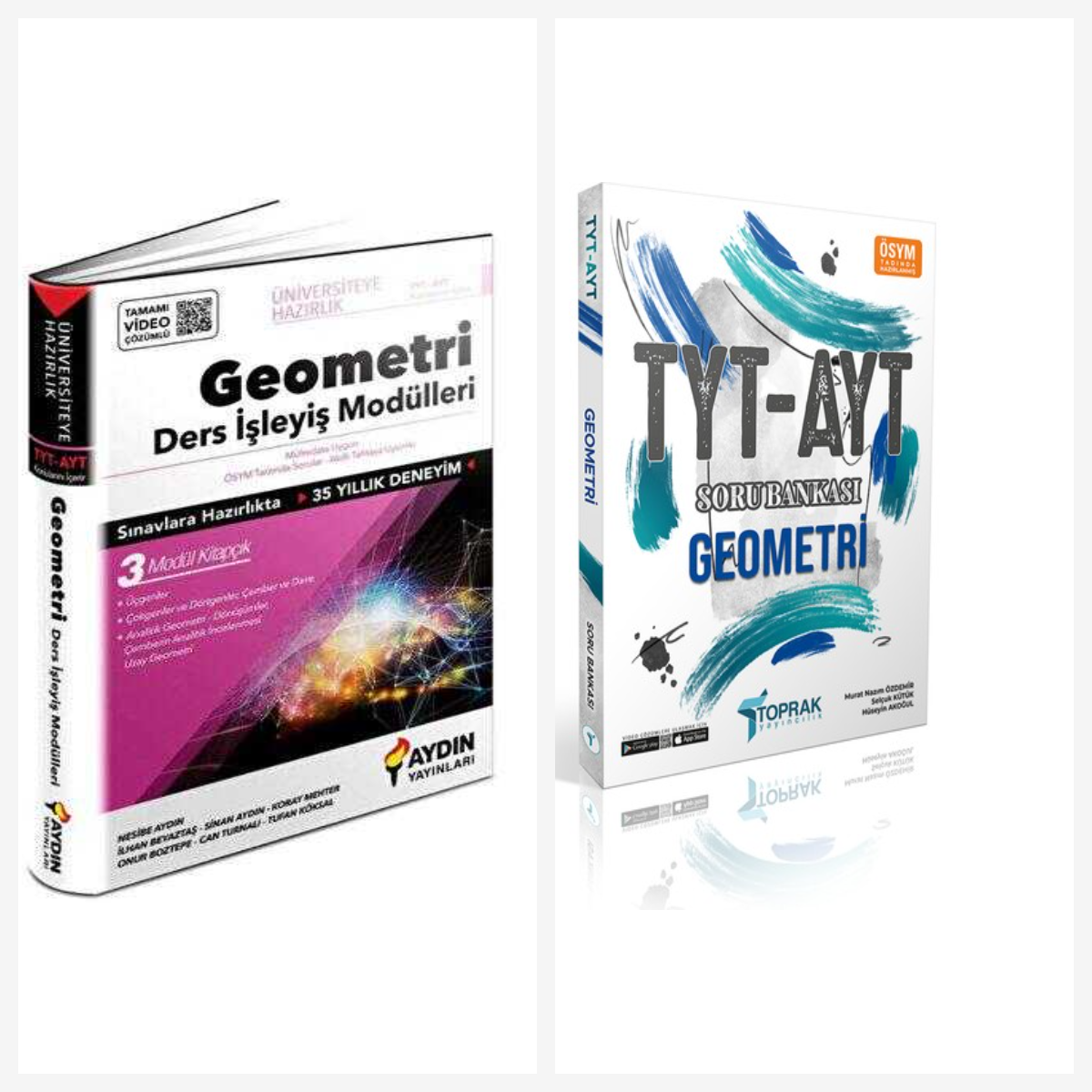Aydın Yayınları Üniversiteye Hazırlık Tyt - Ayt Geometri Ders İşleyiş Modülleri & Toprak Tyt-ayt Geometri Soru Bankası