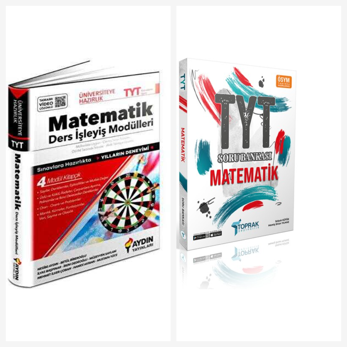 Aydın Yayınları Üniversiteye Hazırlık Tyt Matematik Ders İşleyiş Modülleri & Toprak Tyt Matematik Soru Bankası