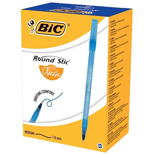 Bic Round Stic Tükenmez Kalem Mavi 60'lı Bic Round Stic Tükenmez Kalem Mavi 60'lı