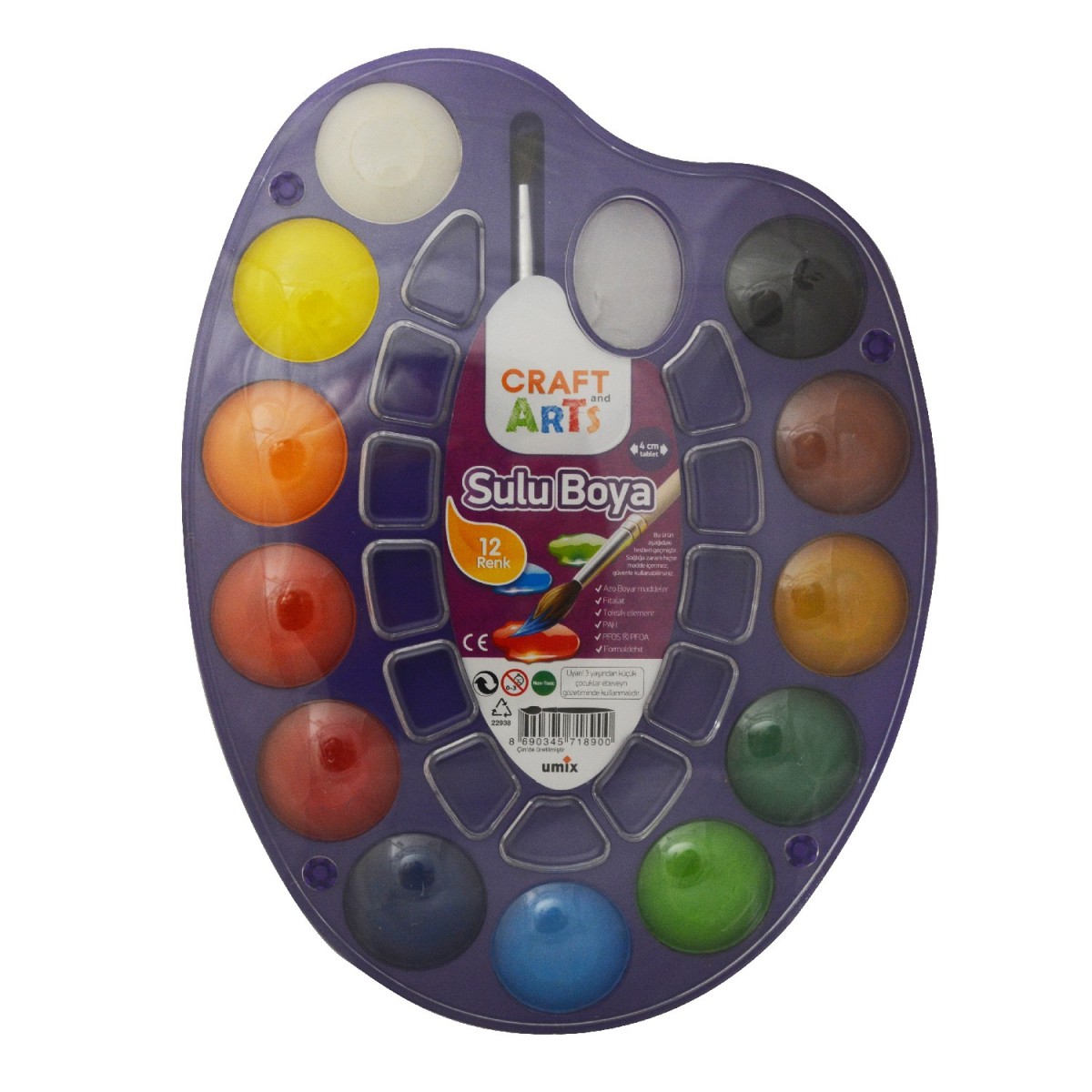 Craft And Arts Sulu Boya 12'li Jumbo Craft And Arts Sulu Boya 12'li Jumbo