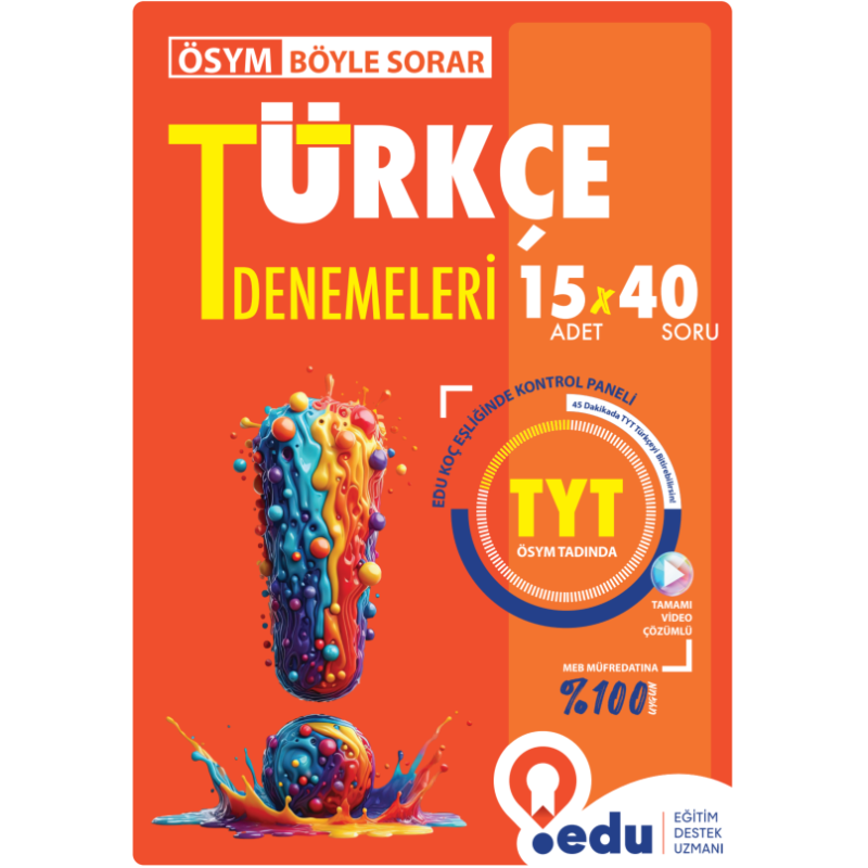 Edu Yayınları ÖSYM Böyle Sorar TYT Türkçe Denemeleri