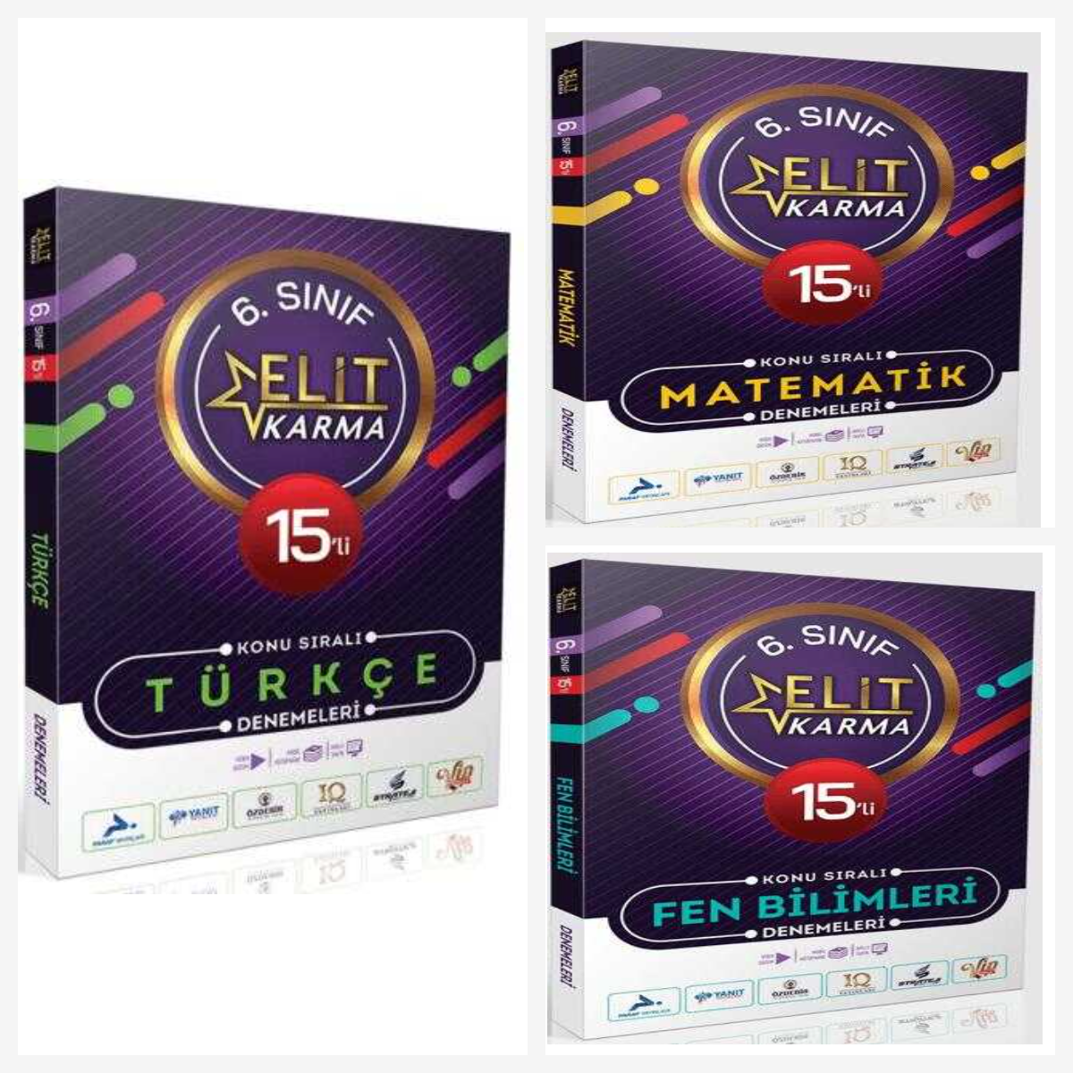 Elit Karma 6. Sınıf Türkçe & Matematik & Fen Bilimleri Denemeleri