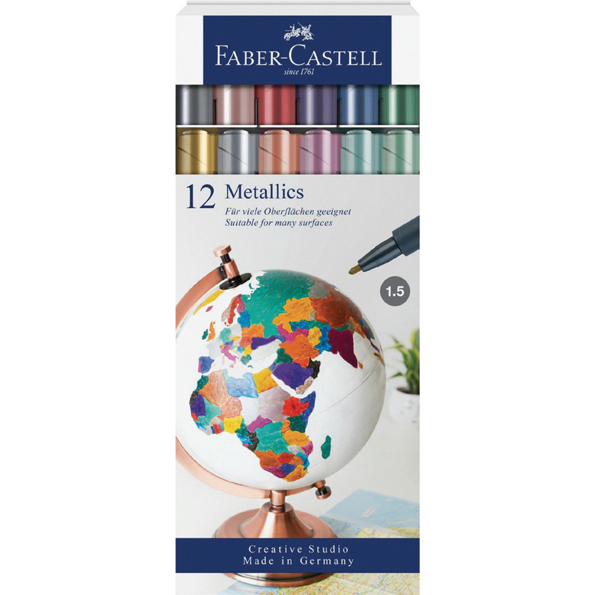 Faber Castell Metalik Markör 12'li Set Faber Castell Metalik Markör 12'li Set