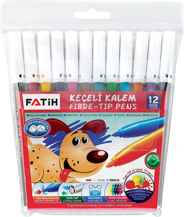 Fatih Keçeli Boya Kalemi 12 Renk Fatih Keçeli Boya Kalemi 12 Renk