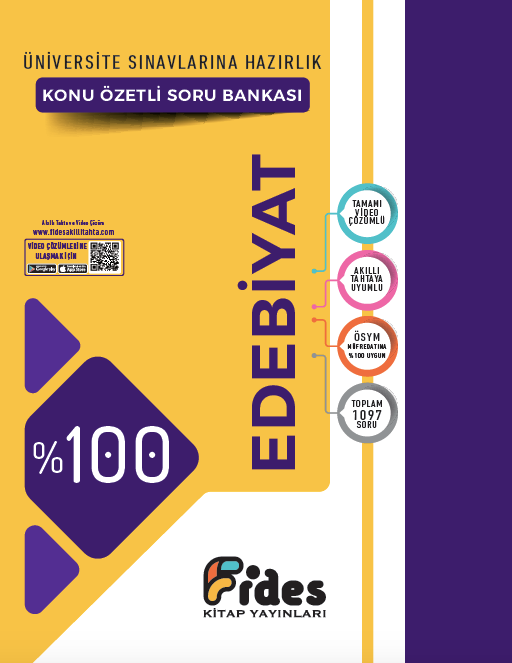 Fides %100 Ösym Soru Tipleriyle Edebiyat Konu Özetli Soru Bankası Fides %100 Ösym Soru Tipleriyle Edebiyat Konu Özetli Soru Bankası