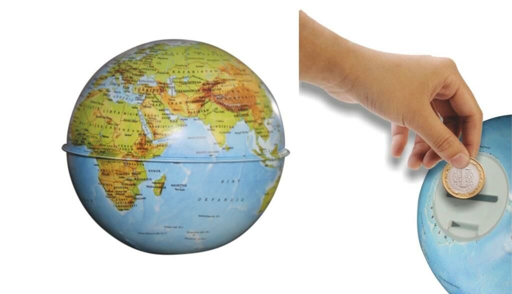 Gürbüz Dünya Kumbara Küre 10cm-fiziki Gürbüz Dünya Kumbara Küre 10cm-fiziki