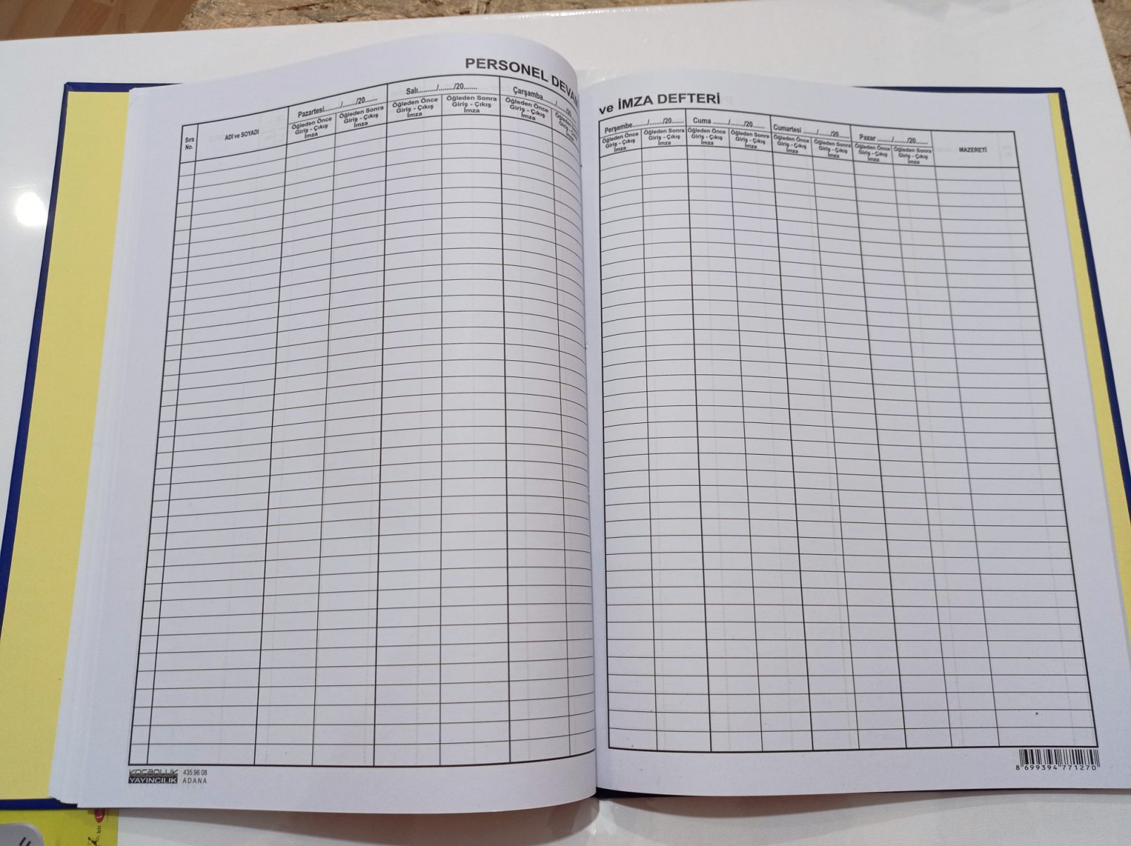 Kocaoluk Devam (takip) Ve İmza Defteri Kocaoluk Devam (takip) Ve İmza Defteri