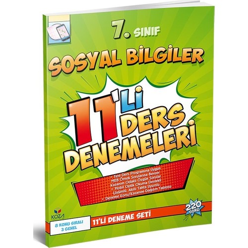 Koza Karaca 7.sınıf Sosyal Bilgiler 11'li Ders Denemeleri Koza Karaca 7.sınıf Sosyal Bilgiler 11'li Ders Denemeleri