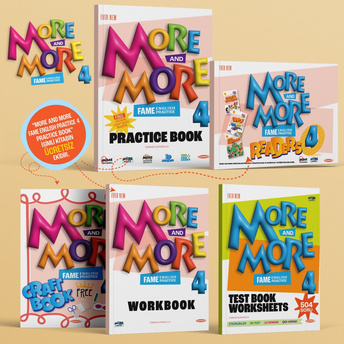 Kurmay 4.Sınıf More&More Practıce Book Seti (4 Kirap) + Test Book Worksheets Kurmay 4.Sınıf More&More Practıce Book Seti (4 Kirap) + Test Book Worksheets