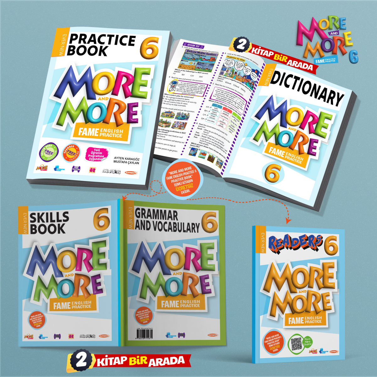 Kurmay 6.Sınıf More&More Practıce Book & Dıctıonary + Grammer And Vocabulary & Skılls + Readers(3 Lü Set) Kurmay 6.Sınıf More&More Practıce Book & Dıctıonary + Grammer And Vocabulary & Skılls + Readers(3 Lü Set)