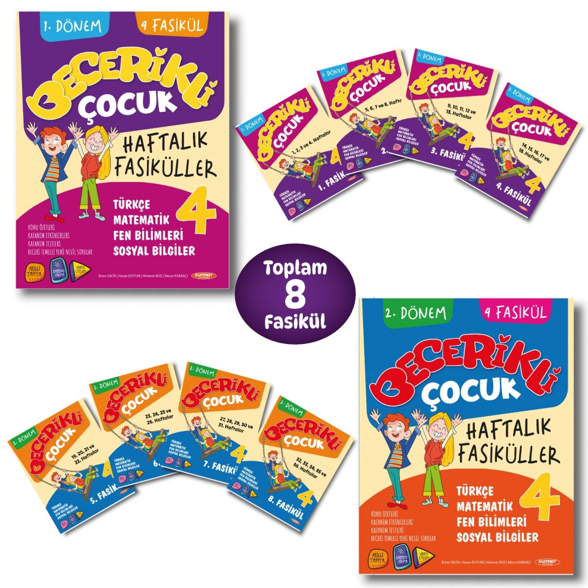 Kurmay Becerikli Çocuk 4.Sınıf Haftalık Fasiküller 1. ve 2.Dönem (Toplam 8 Fasikül) Kurmay Becerikli Çocuk 4.Sınıf Haftalık Fasiküller 1. ve 2.Dönem (Toplam 8 Fasikül)