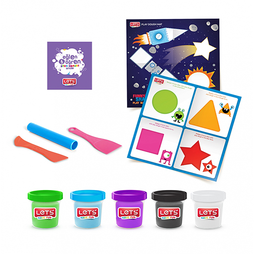 Let's Eğlenceli Şekiller Oyun Hamuru Seti 9 Parça Let's Eğlenceli Şekiller Oyun Hamuru Seti 9 Parça