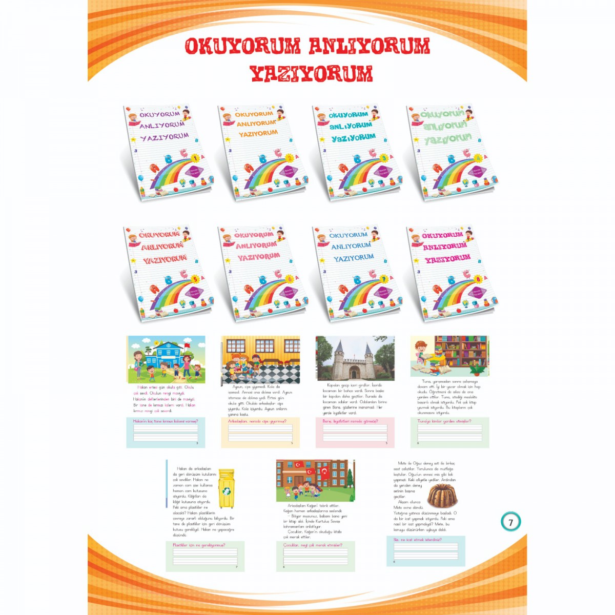 Metafor 1. Sınıf Okuyorum Anlıyorum Yazıyorum(8 Kitap)