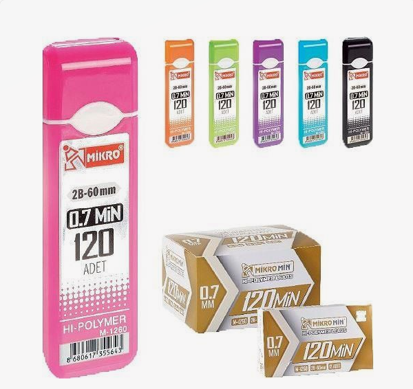 Mikro M-1260 Min 0,7 Mm Versatil Kalem Ucu 60 Mm 12 Li (1 Paket 12 Adet) Mikro M-1260 Min 0,7 Mm Versatil Kalem Ucu 60 Mm 12 Li (1 Paket 12 Adet)