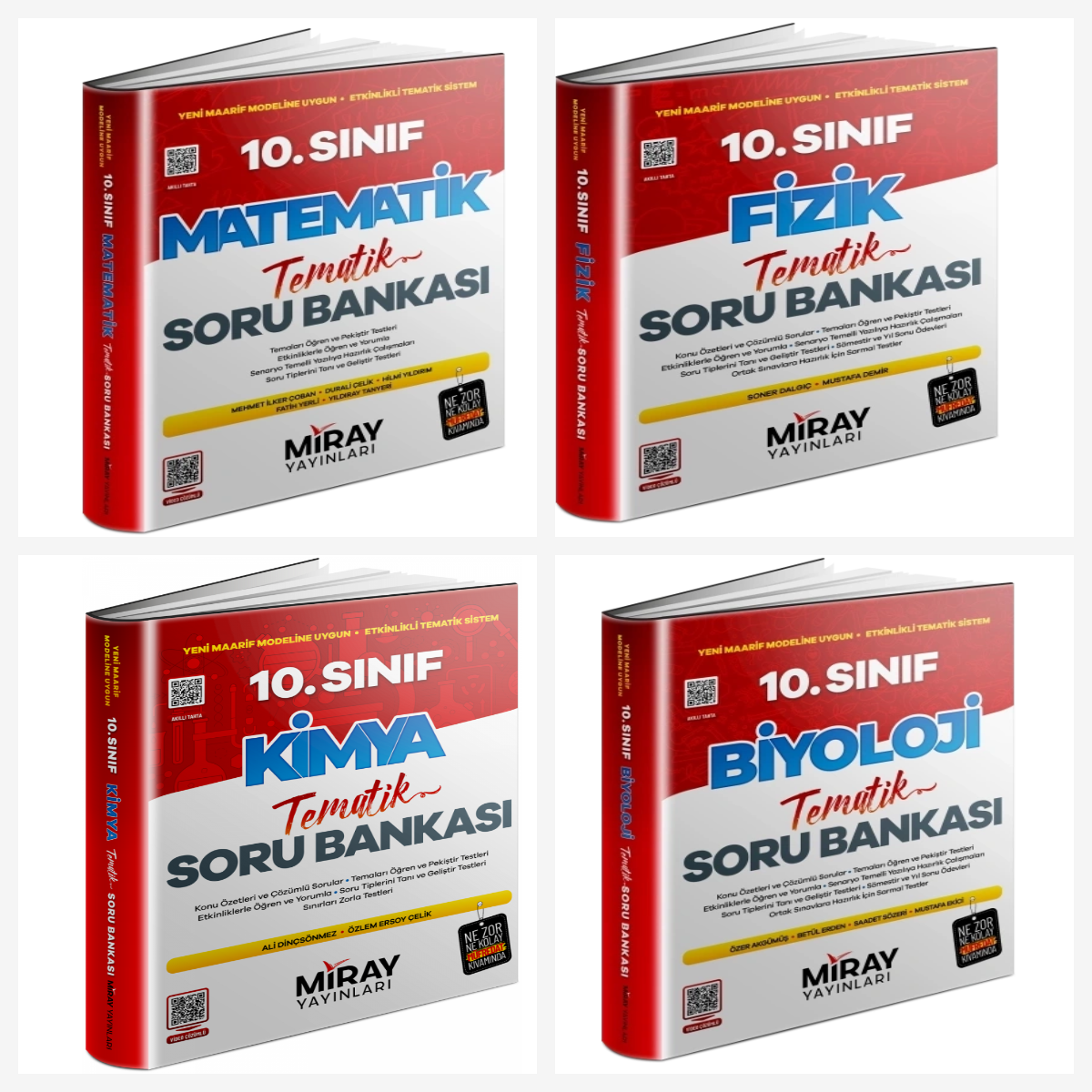 Miray 10. Sınıf Sayısal Set ( Matematik & Fizik & Kimya & Biyoloji )