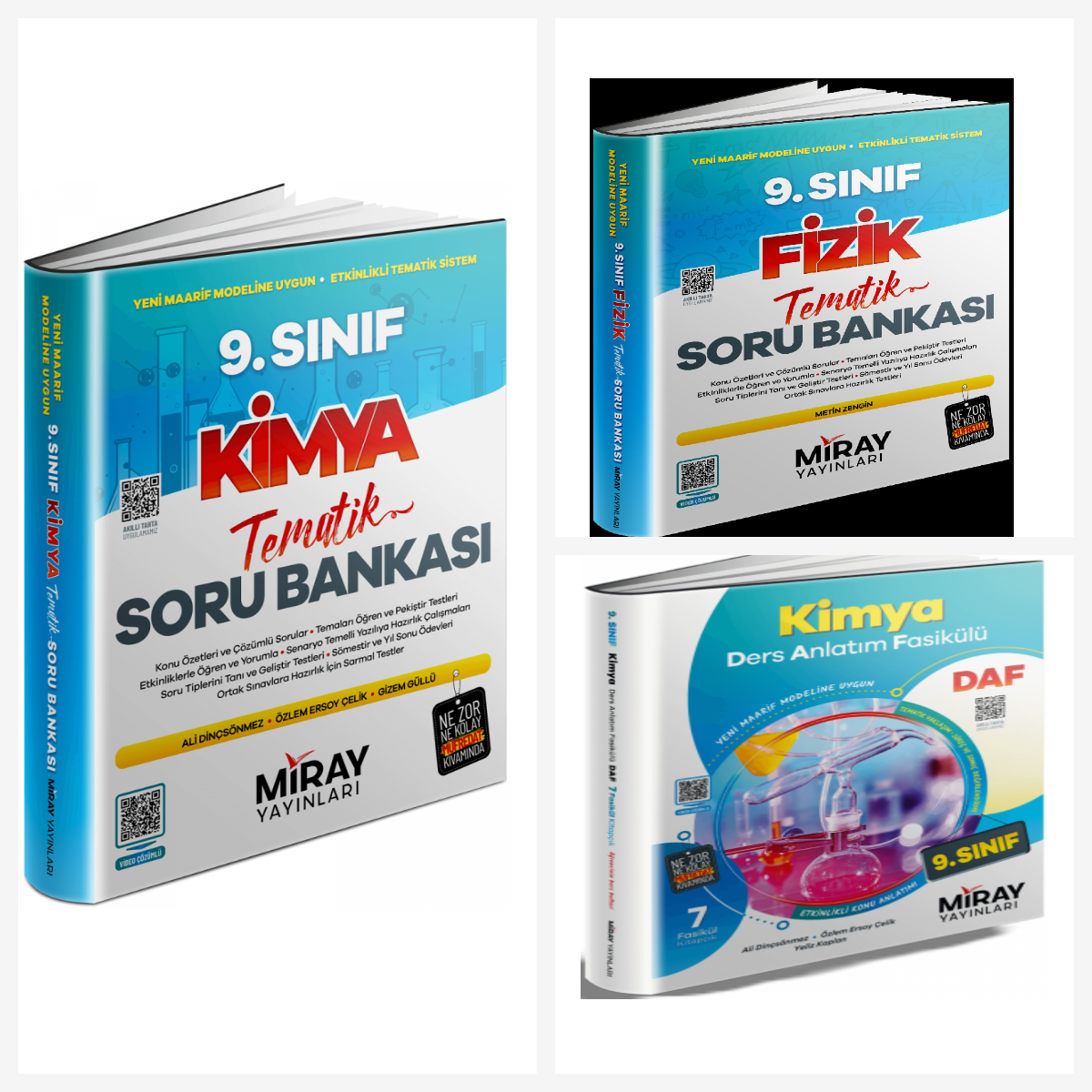 Miray Yayınları 9. Sınıf Kimya Tematik Konu Özetli Soru Kitabı & Kimya Ders Anlatım Fasikülleri & Miray Yayınları 9. Sınıf Fizik Tematik Konu Özetli Soru Bankası &