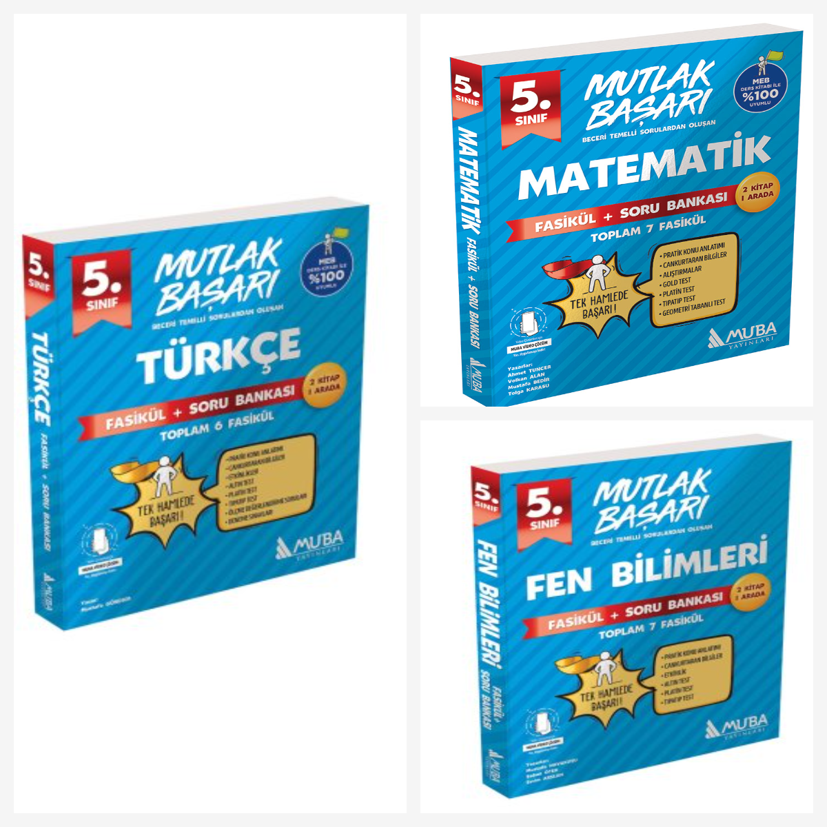 Muba 5. Sınıf Türkçe & Matematik & Fen Fasikül + Soru Bankası Muba 5. Sınıf Türkçe & Matematik & Fen Fasikül + Soru Bankası