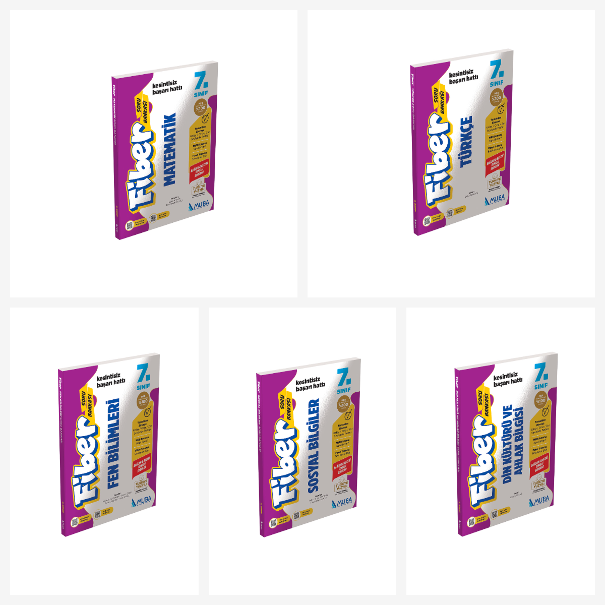 Muba 7.Sınıf Türkçe+Matematik+fen+Sosyal+Din Kültürü Fiber Soru Bankası Seti Muba 7.Sınıf Türkçe+Matematik+fen+Sosyal+Din Kültürü Fiber Soru Bankası Seti