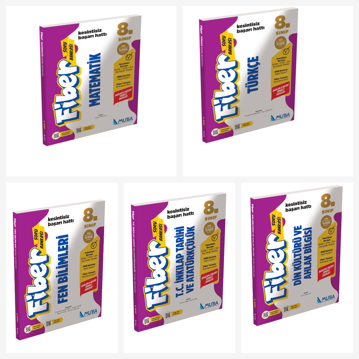 Muba Fiber Soru Bankası Tüm Dersler 5'li Set Muba Fiber Soru Bankası Tüm Dersler 5'li Set