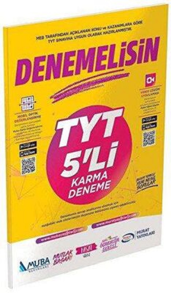 Muba Yayınları Denemelisin 2021 Tyt 5`li Karma Deneme Muba Yayınları Denemelisin 2021 Tyt 5`li Karma Deneme