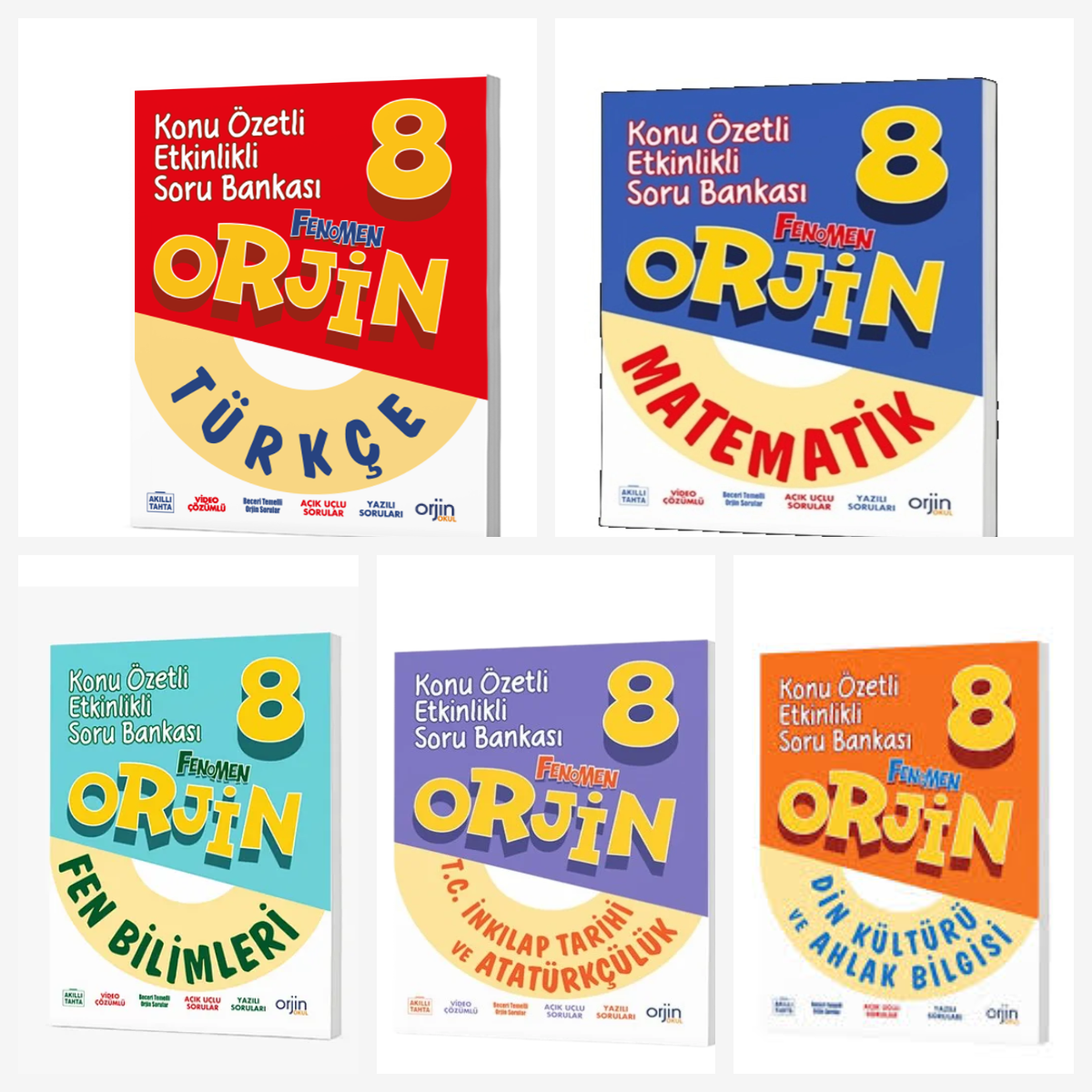 Orjin Lgs Soru Bankası Set ( Türkçe Matematik & Fen & İnkılap & Din )