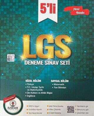 Özdebir 8. Sınıf 5 Li LGS Sınav Seti