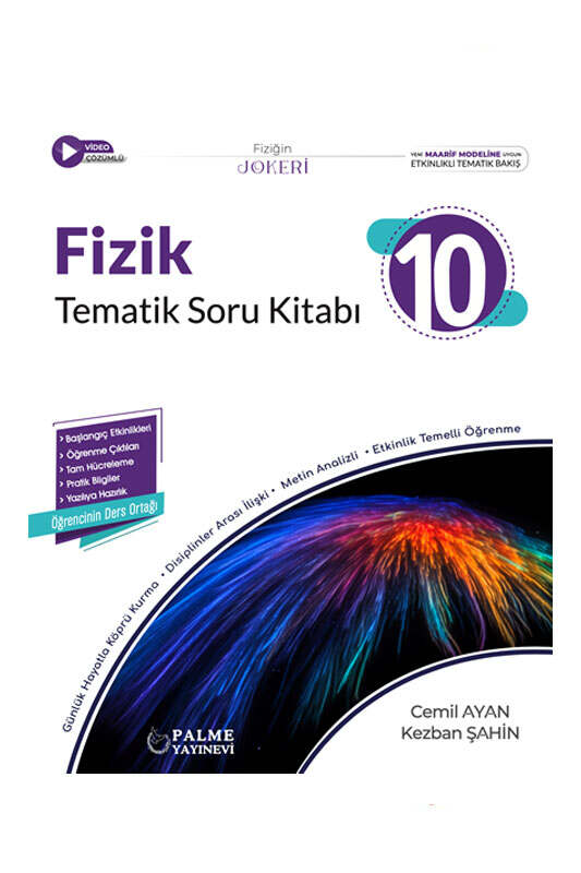 Palme Yayınevi 10.SINIF JOKER FİZİK SORU KİTABI TEMATİK *YENİ MÜFREDAT* Palme Yayınevi 10.SINIF JOKER FİZİK SORU KİTABI TEMATİK *YENİ MÜFREDAT*
