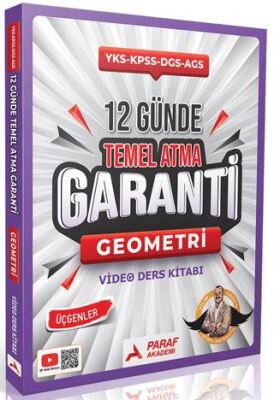 Paraf 12 Günde Temel Atma Garanti Geometri Video Ders Kitabı-Paraf Akademi Yayınları YKS-KPSS-AGS-DGS