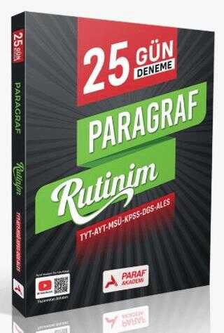 Paraf Akademi TYT 25 Günde Rutin Paragraf Branş Denemeleri Paraf Akademi TYT 25 Günde Rutin Paragraf Branş Denemeleri