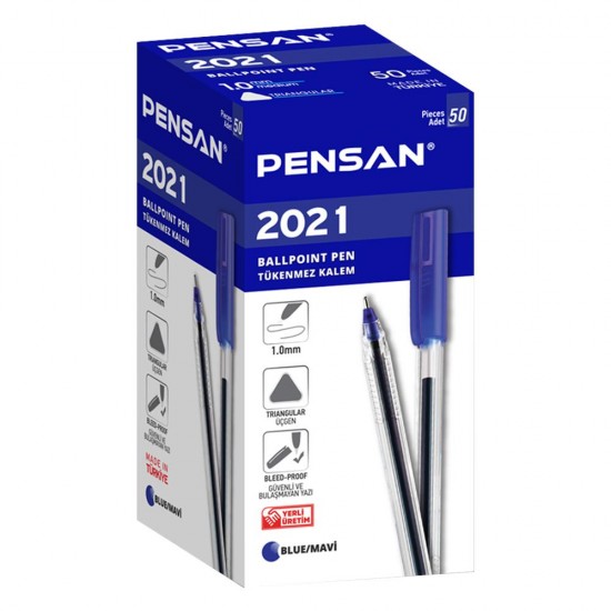Pensan Mavi Tükenmez Kalem 1.0 Mm 50 Adet Kod 2021
