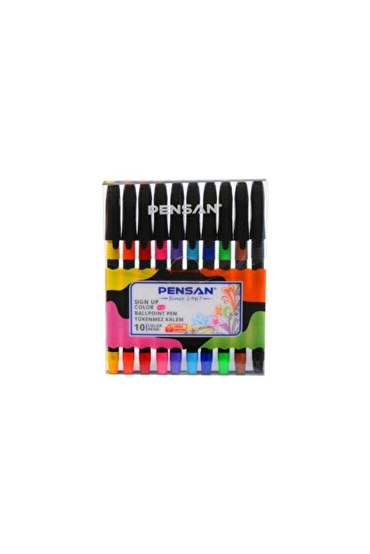 Pensan Sıgn Up Color Tükenmez Kalem 10 Renk