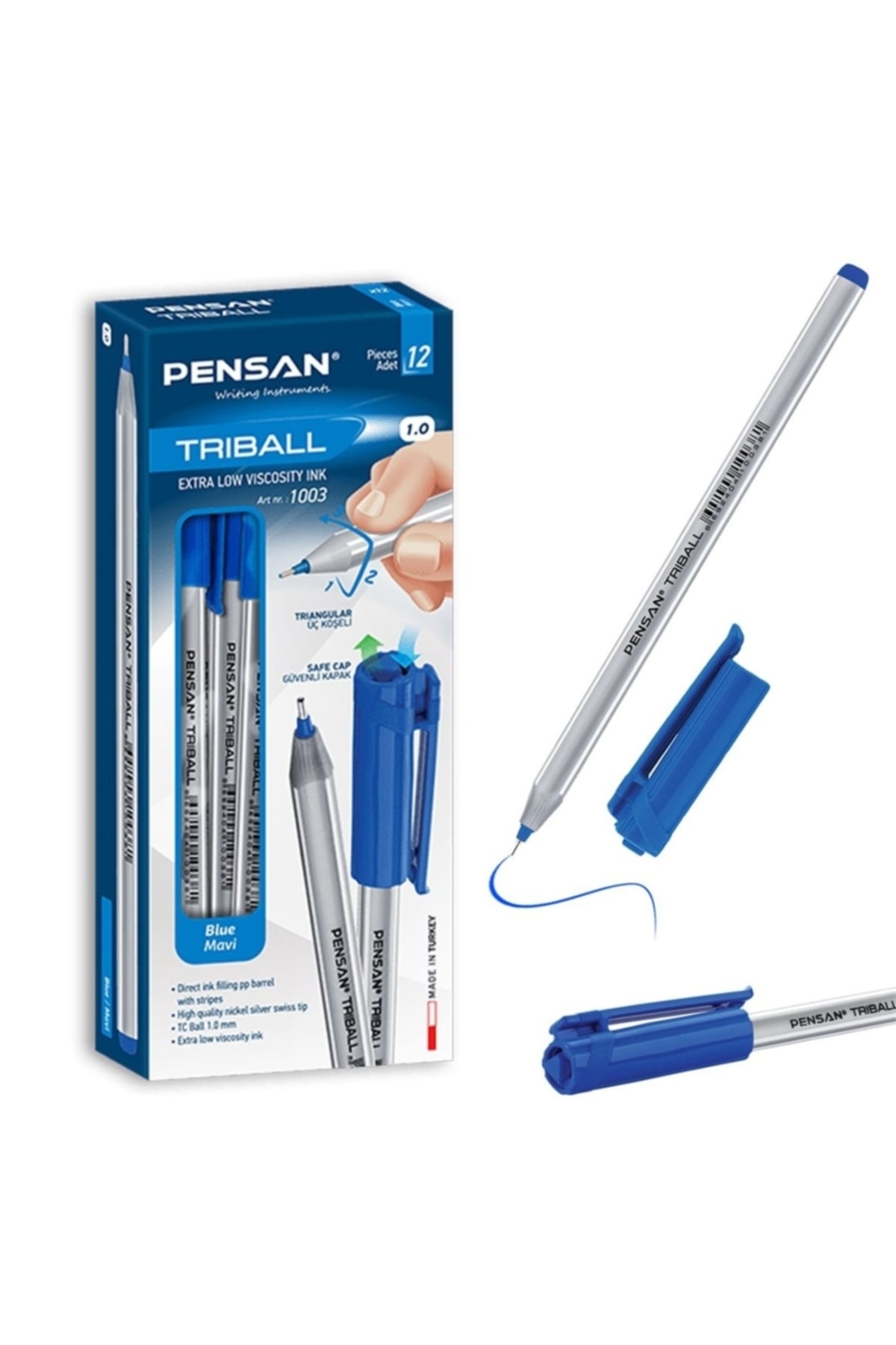Pensan Triball Tükenmez Kalem Mavi 12 Li Kutu 1.0 Mm Pensan Triball Tükenmez Kalem Mavi 12 Li Kutu 1.0 Mm