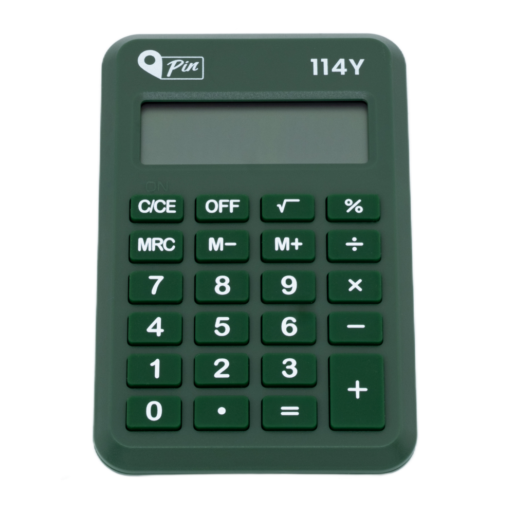 Pin Cep Tipi Hesap Makinesi Yeşil Renk Pin Cep Tipi Hesap Makinesi Yeşil Renk