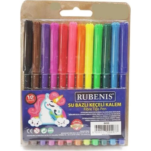 Rubenis Keçeli Kalem 12 Renk Rubenis Keçeli Kalem 12 Renk