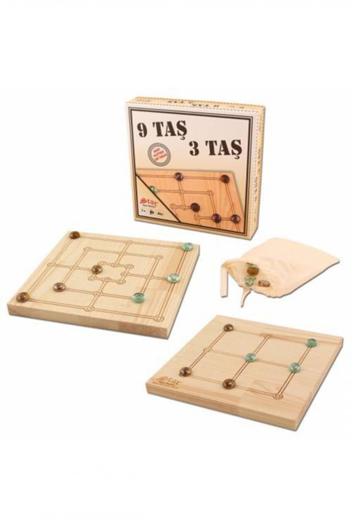 Star 9 Taş-3 Taş Oyun Seti Star 9 Taş-3 Taş Oyun Seti