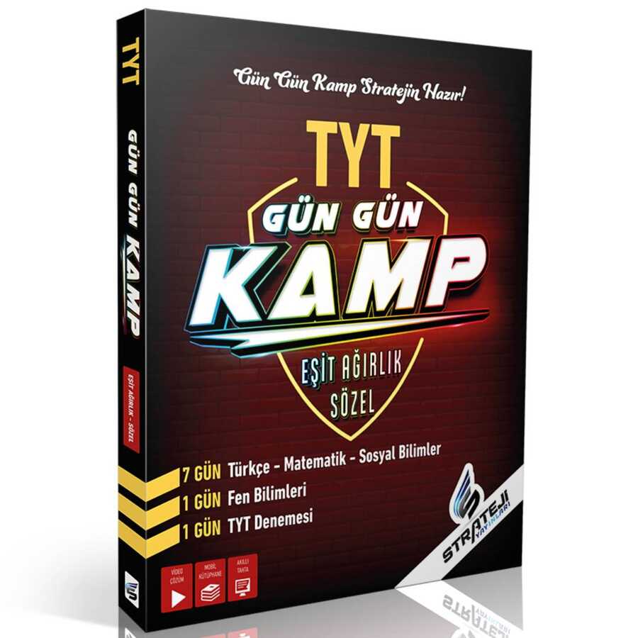 Strateji Yayınları 2022 Tyt Eşit Ağırlık Sözel Gün Gün Kamp Denem