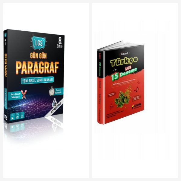 Strateji Yayınları Lgs 8.sınıf Gün Gün Parağraf Soru Bankası & Aydın 15 Deneme Türkçe Strateji Yayınları Lgs 8.sınıf Gün Gün Parağraf Soru Bankası & Aydın 15 Deneme Türkçe