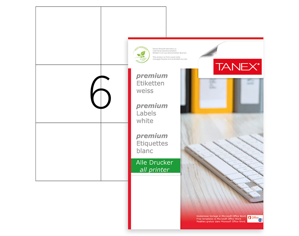 Tanex A4 Lazer Etiket, ölçü 105×99 Mm Tw 2303 Tanex A4 Lazer Etiket, ölçü 105×99 Mm Tw 2303