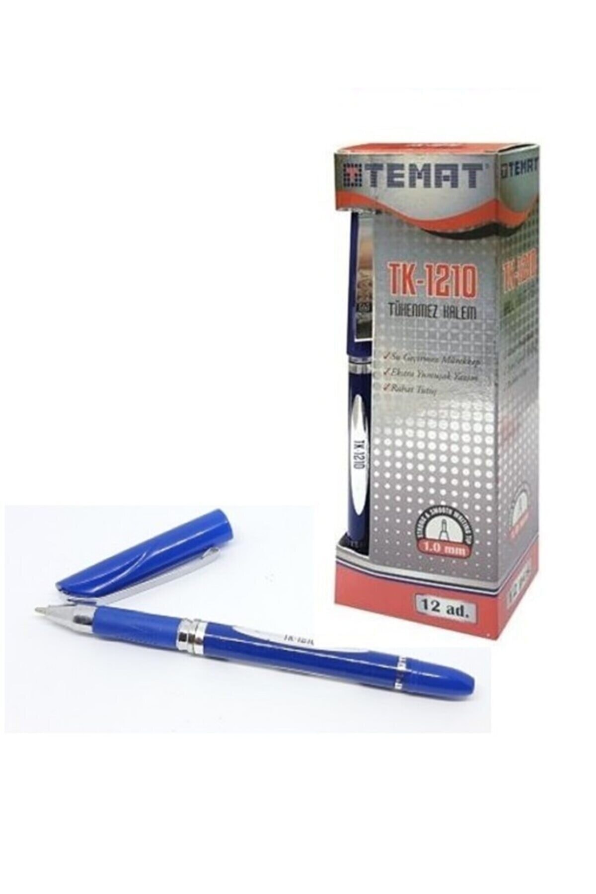 Temat Tükenmez Kalem Mavi 12 Adet Temat Tükenmez Kalem Mavi 12 Adet