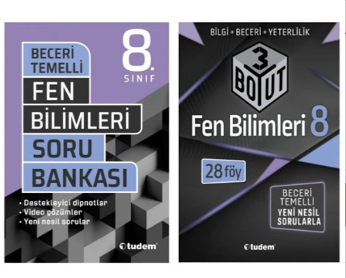 Tudem Yayınları 8.sınıf Fen Bilimleri Soru Bankası&8.sınıf Fen Bi