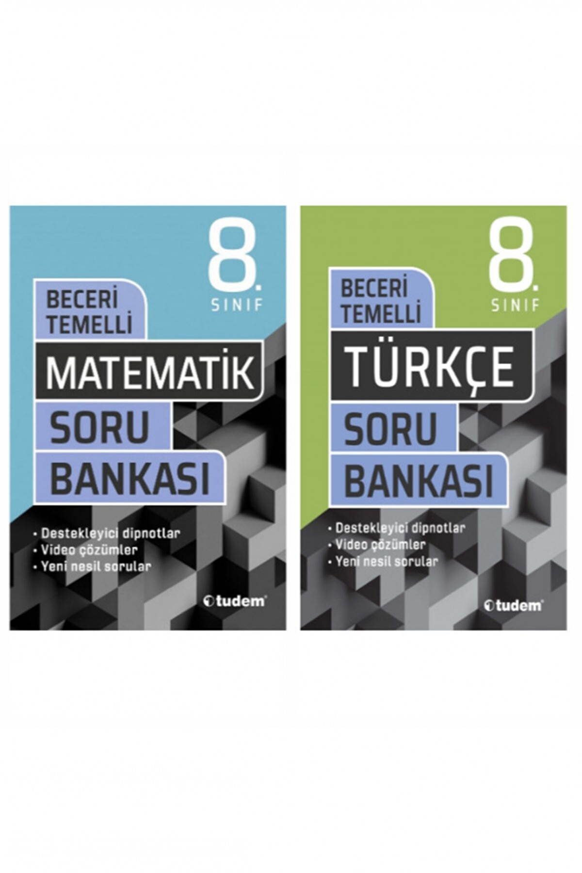 Tudem Yayınları 8.sınıf Matematik&türkçe Soru Bankası
