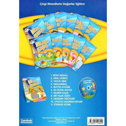 Bilibili Çizgi Masallarla Değerler Eğitici Serisi (11'li)+dvd Zambak Bilibili Çizgi Masallarla Değerler Eğitici Serisi (11'li)+dvd Zambak