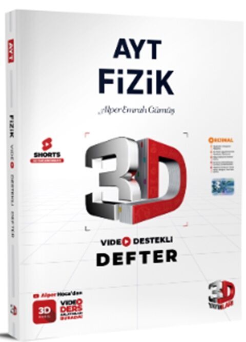 3D Yayınlatı AYT Fizik Video Destekli Defter